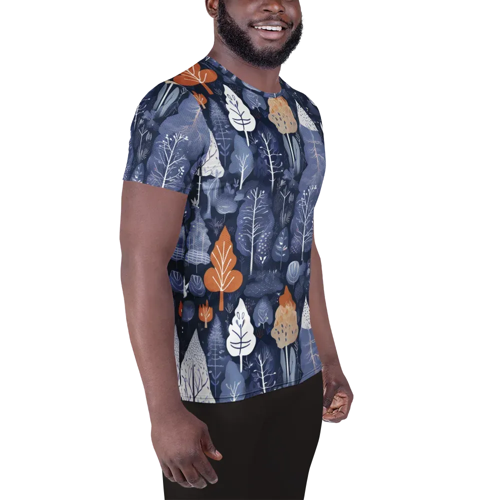 Midnight Canopy on Men's Athletic T-Shirt — Right