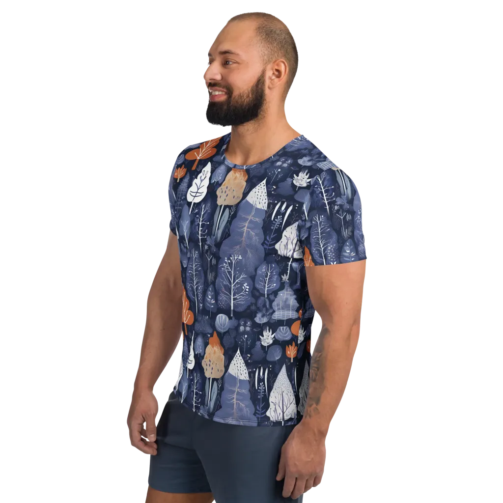 Midnight Canopy on Men's Athletic T-Shirt — Left