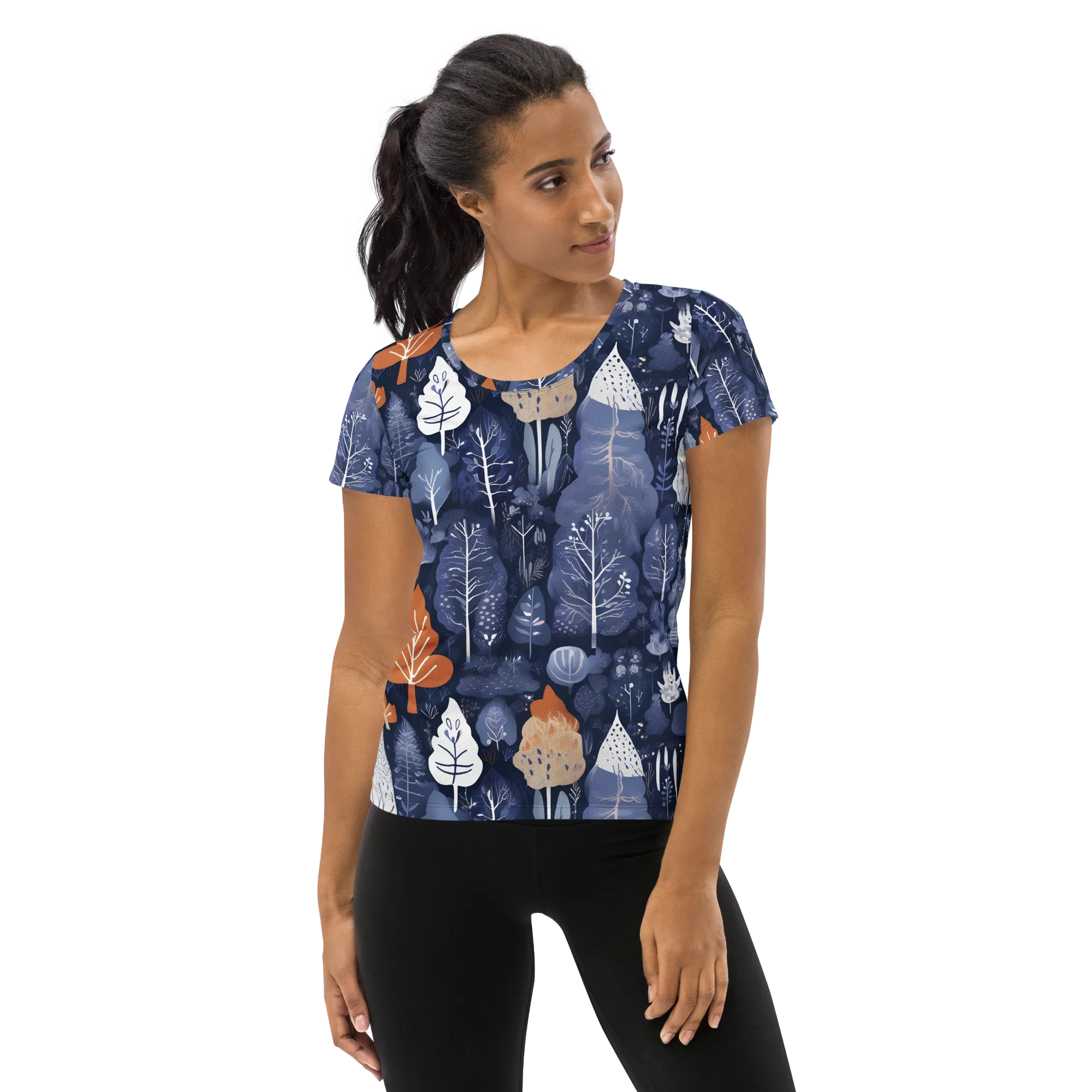 Midnight Canopy on Women's Athletic T-Shirt — Front