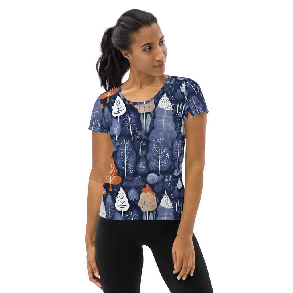 Midnight Canopy on Women's Athletic T-Shirt — Front