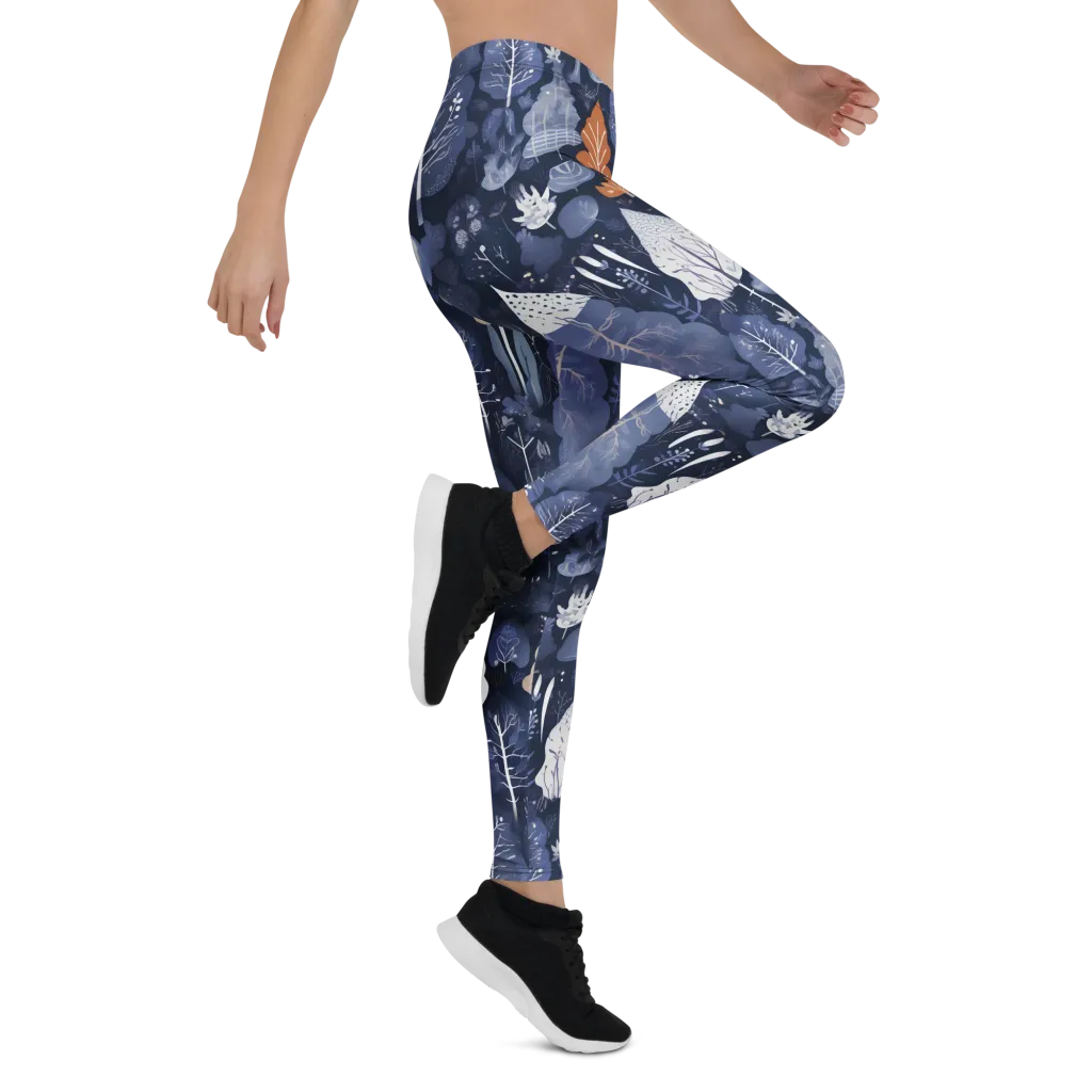 Midnight Canopy on Leggings — Right