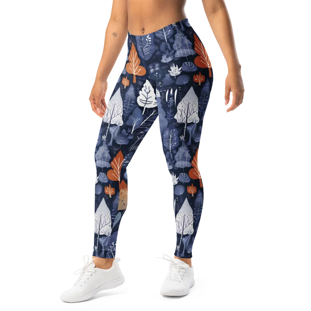 Midnight Canopy on Leggings — Left Front
