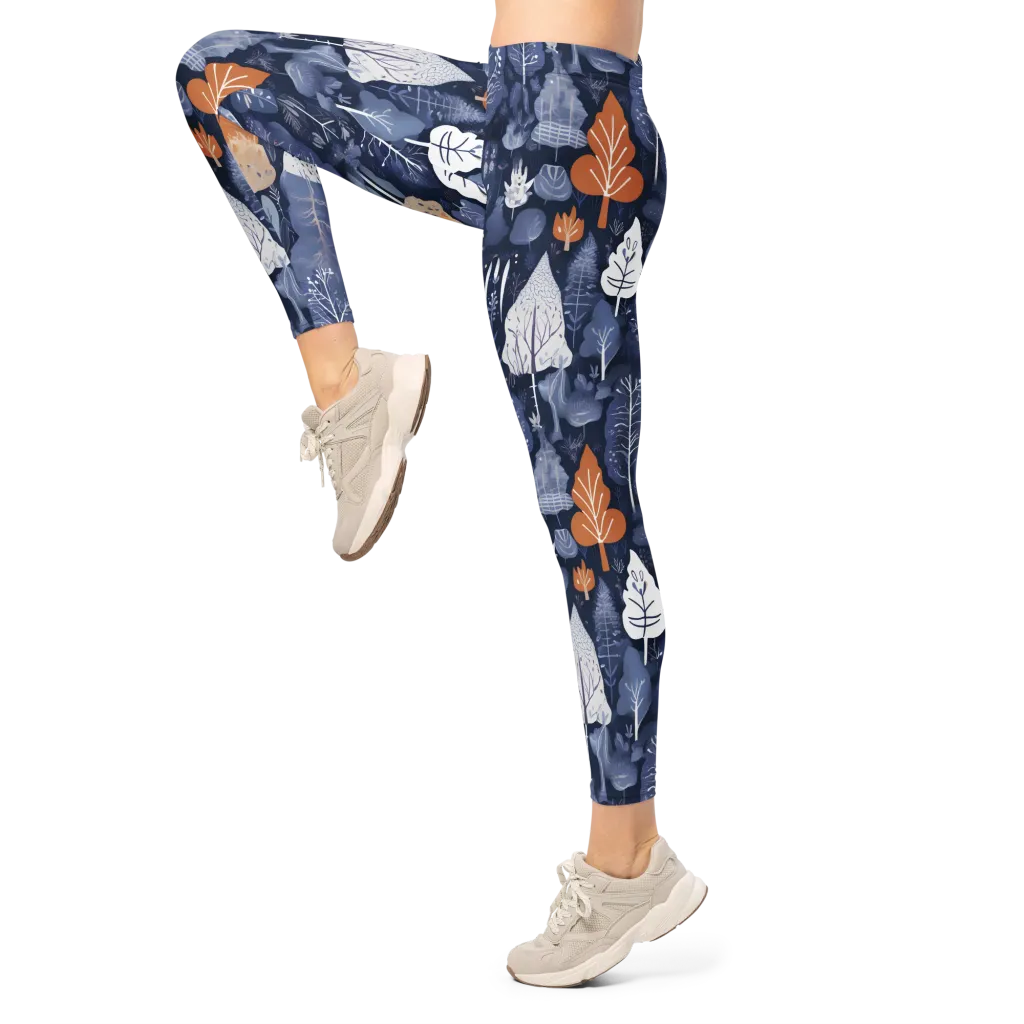 Midnight Canopy on Leggings — Left