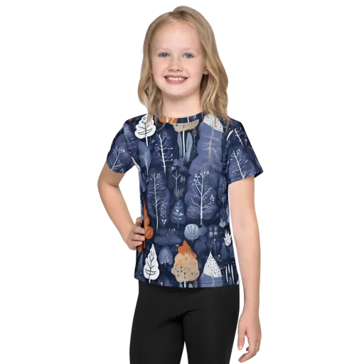 Midnight Canopy on a Kids Crew Neck T-Shirt