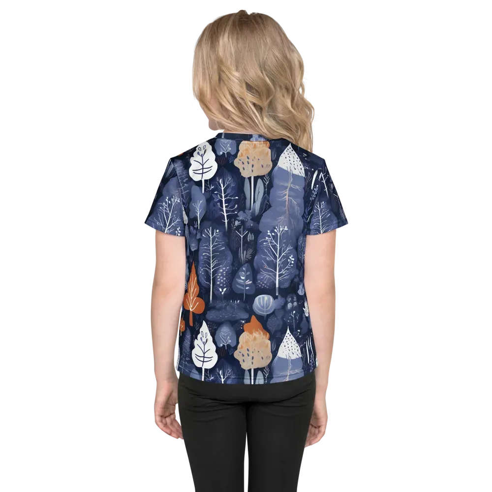 Midnight Canopy on Kids Crew Neck T-Shirt — Back