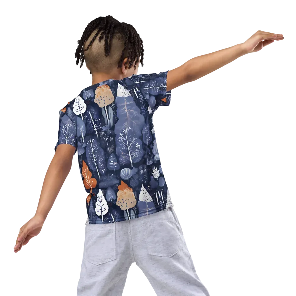 Midnight Canopy on Kids Crew Neck T-Shirt — Back
