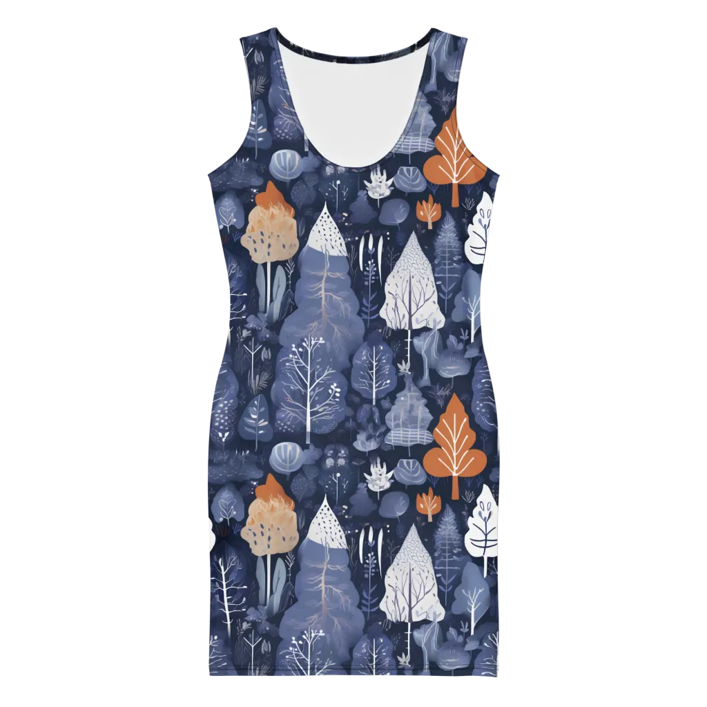 Midnight Canopy on Bodycon Dress — Front