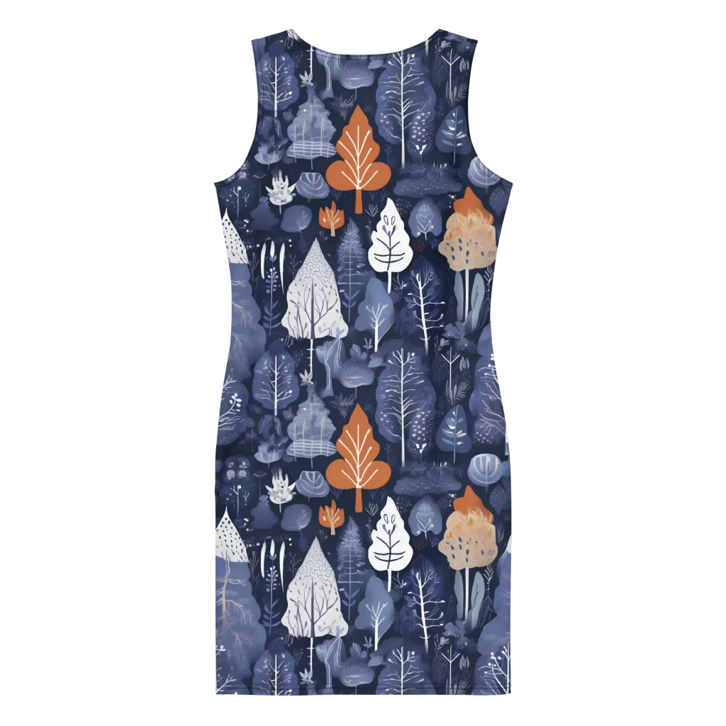 Midnight Canopy on Bodycon Dress — Back