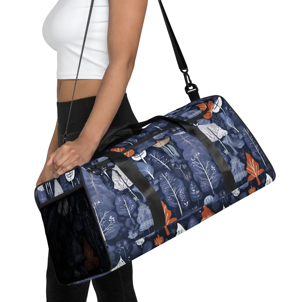 Midnight Canopy Duffle Bag on model