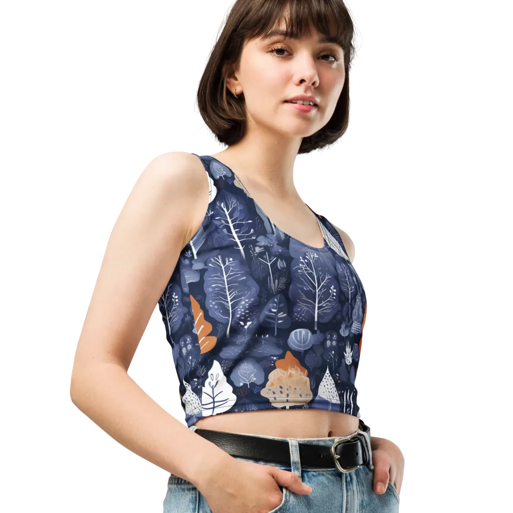 Midnight Canopy on Crop Top — Right Front