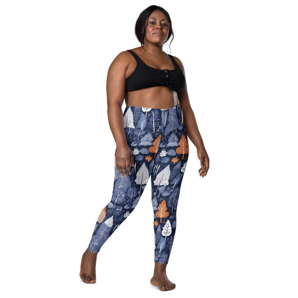 Midnight Canopy on Leggings with Pockets — Front