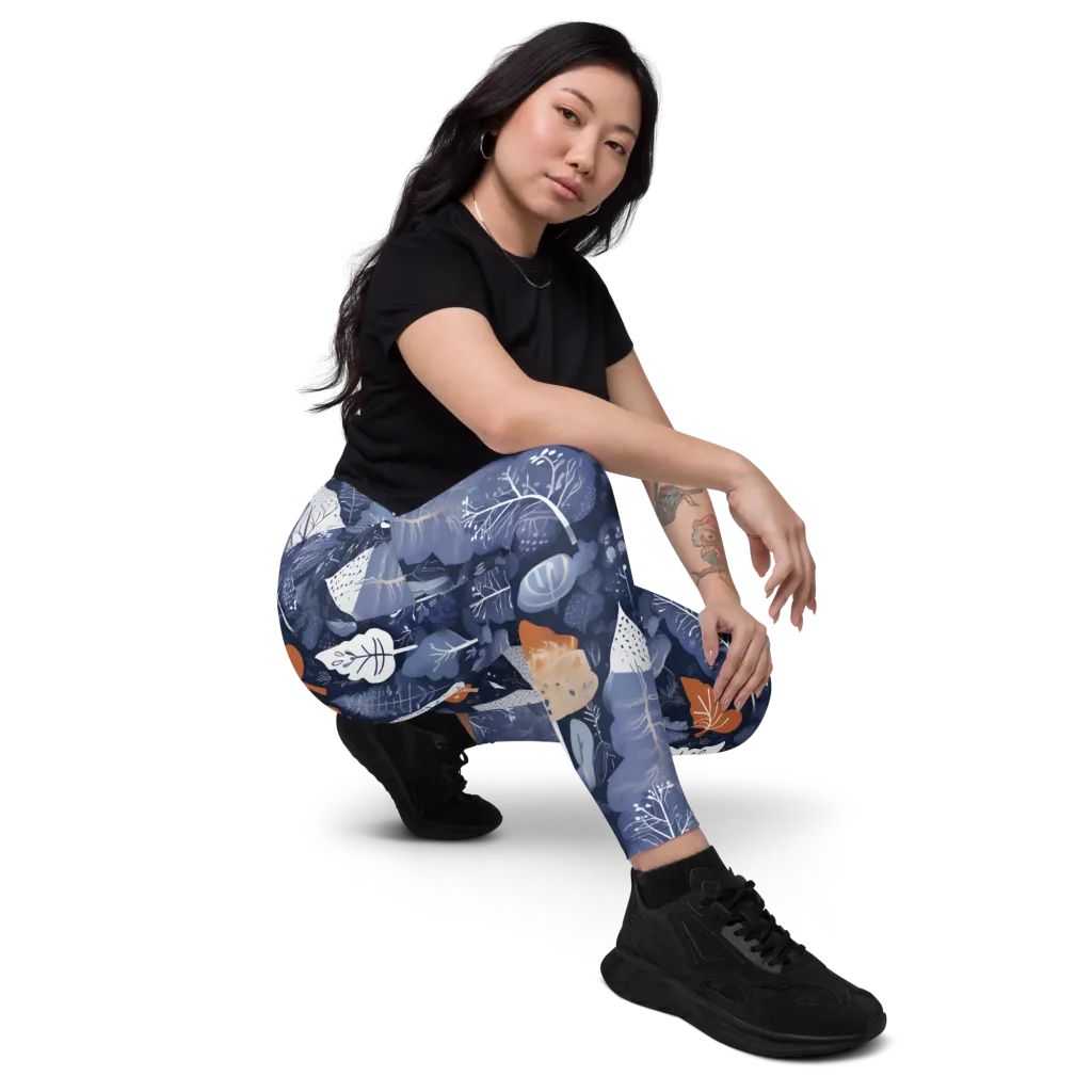 Midnight Canopy on Leggings with Pockets — Right Front