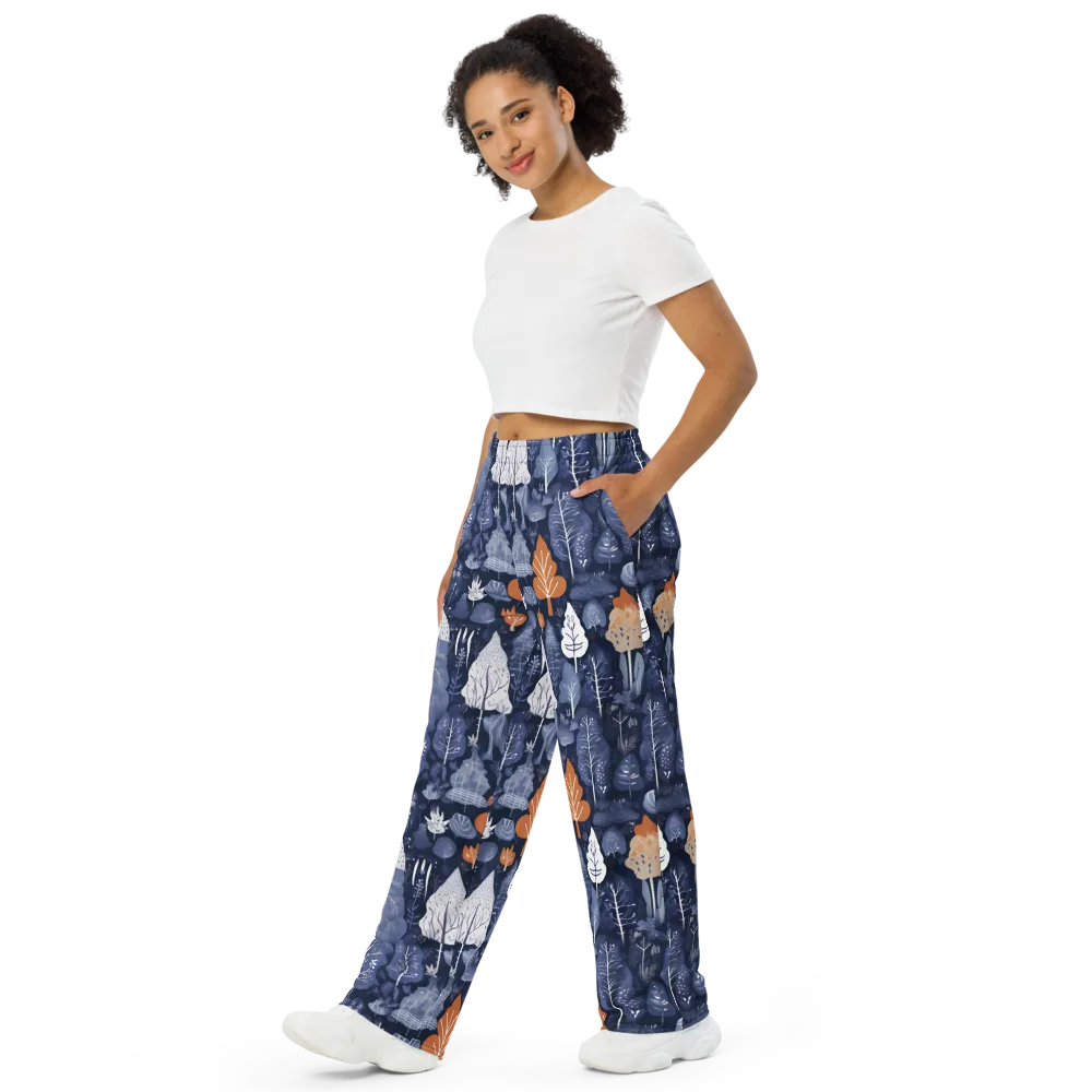Midnight Canopy on Wide-Leg Pants — Left Front