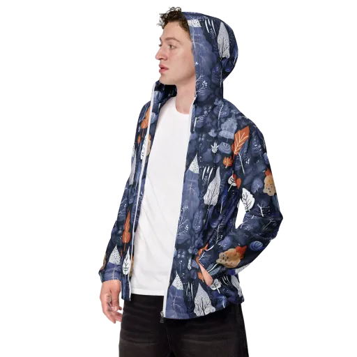 Midnight Canopy on a Men's Windbreaker