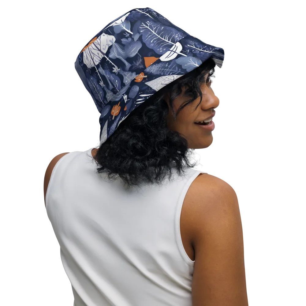 Midnight Canopy on Reversible Bucket Hat — Right Outside