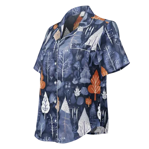 Midnight Canopy on a Women's Short Sleeve Pajama Top