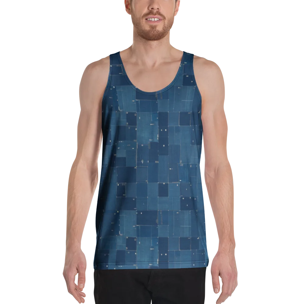 Denim Mosaic on Men's Tank Top — Front
