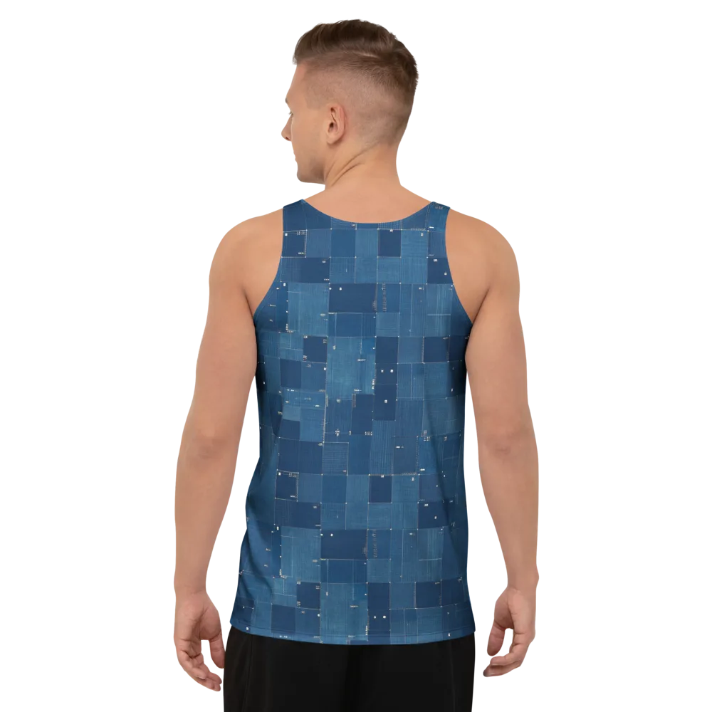 Denim Mosaic on Men's Tank Top — Back