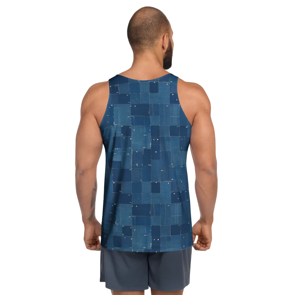 Denim Mosaic on Men's Tank Top — Back