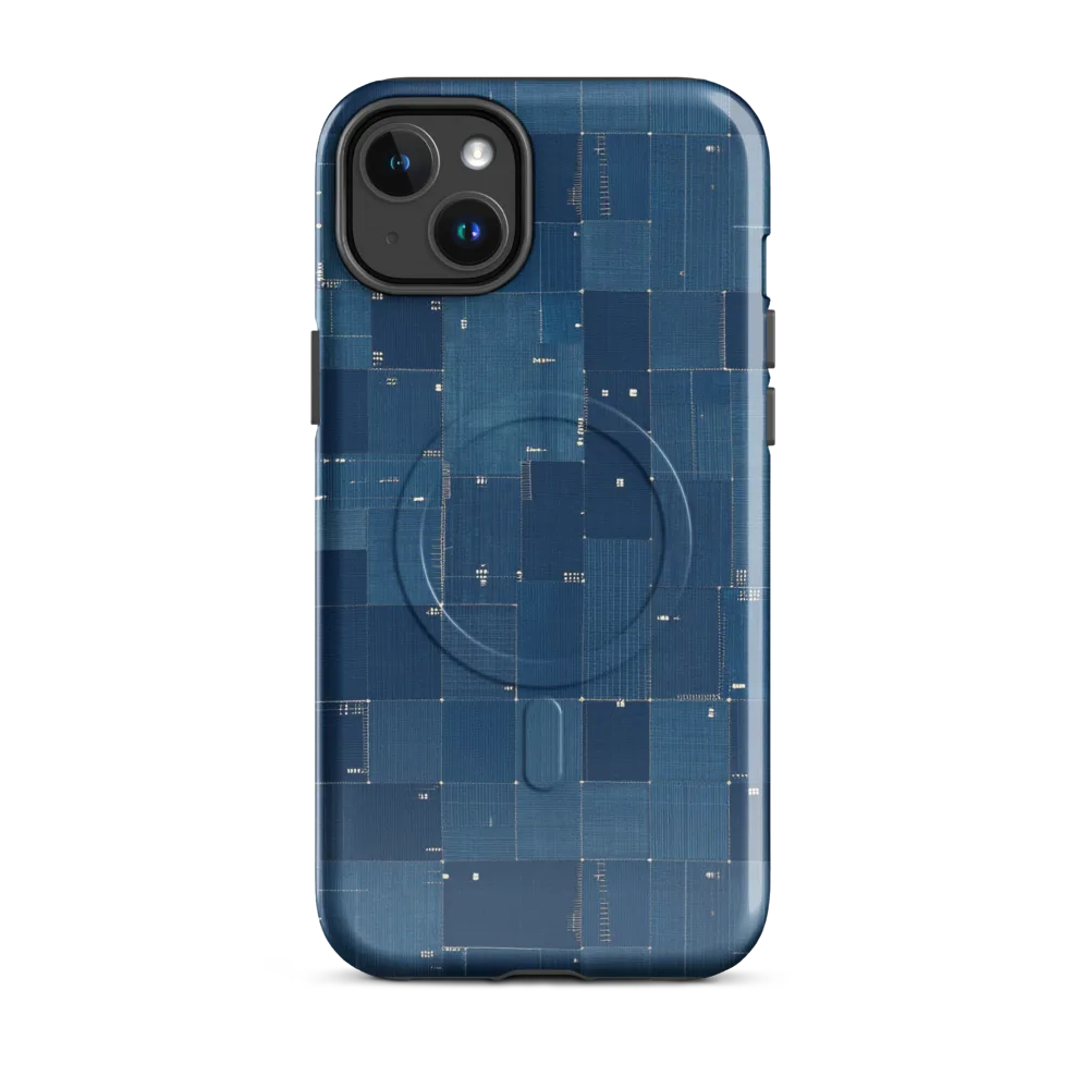 Denim Mosaic on MagSafe Tough Case for iPhone® — Front