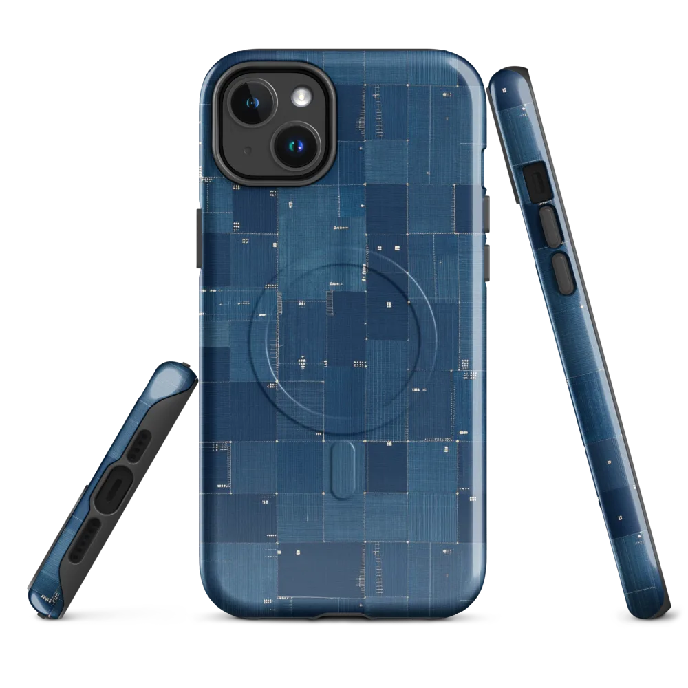 Denim Mosaic on MagSafe Tough Case for iPhone® — Front