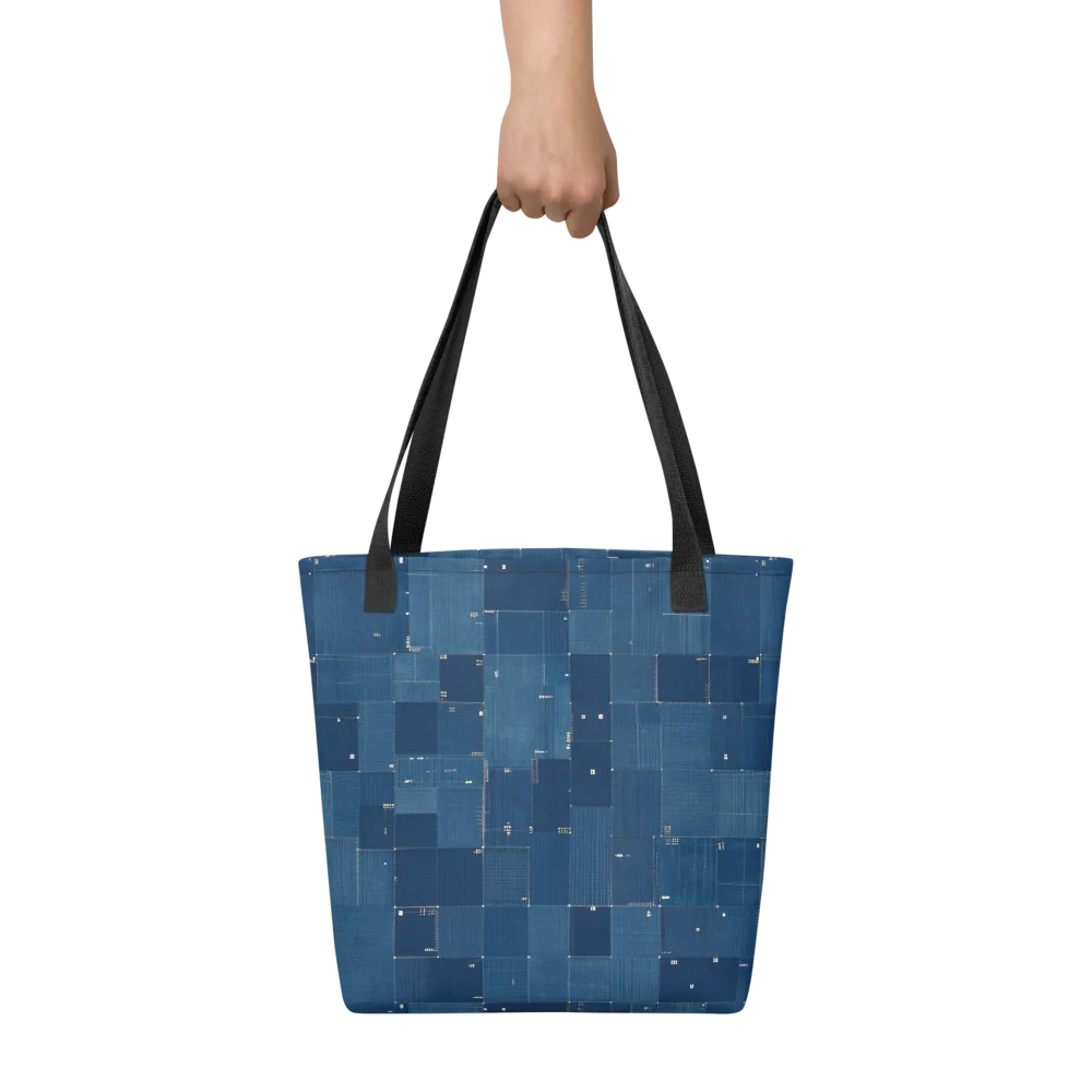 Denim Mosaic on Tote Bag — Front
