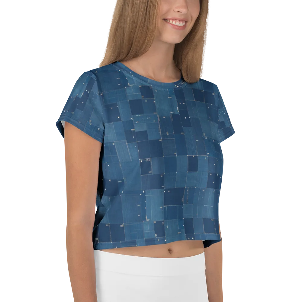 Denim Mosaic on Crop Tee — Right