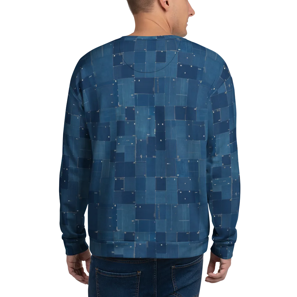 Denim Mosaic on Sweatshirt — Back