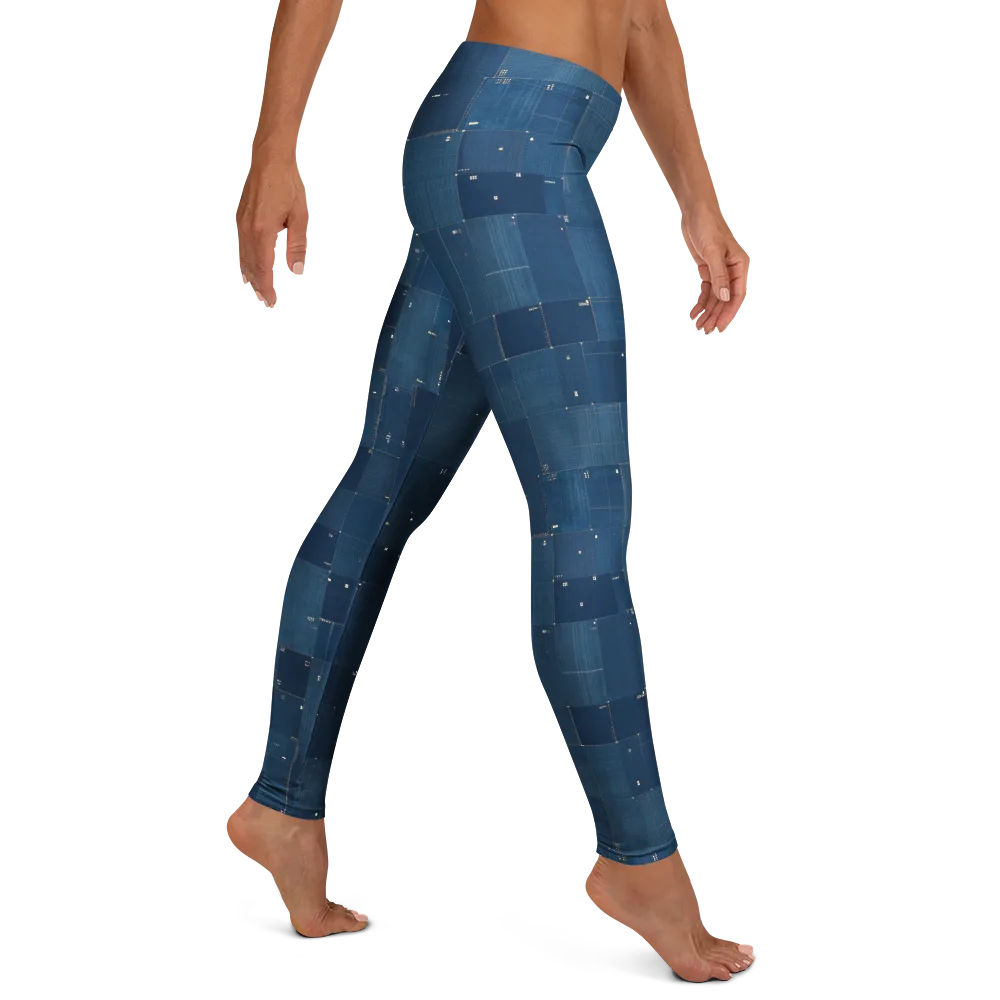 Denim Mosaic on Leggings — Right