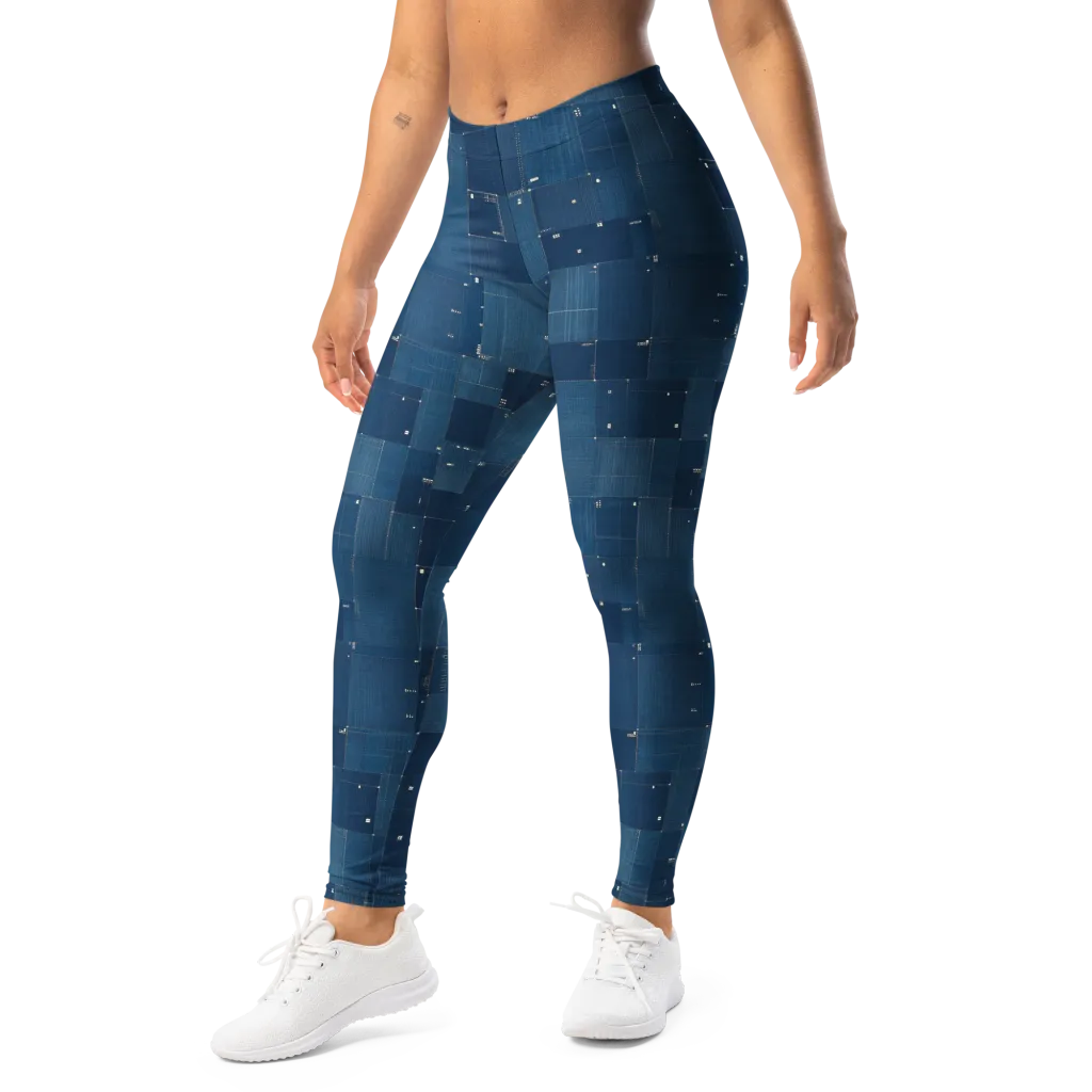 Denim Mosaic on Leggings — Left Front