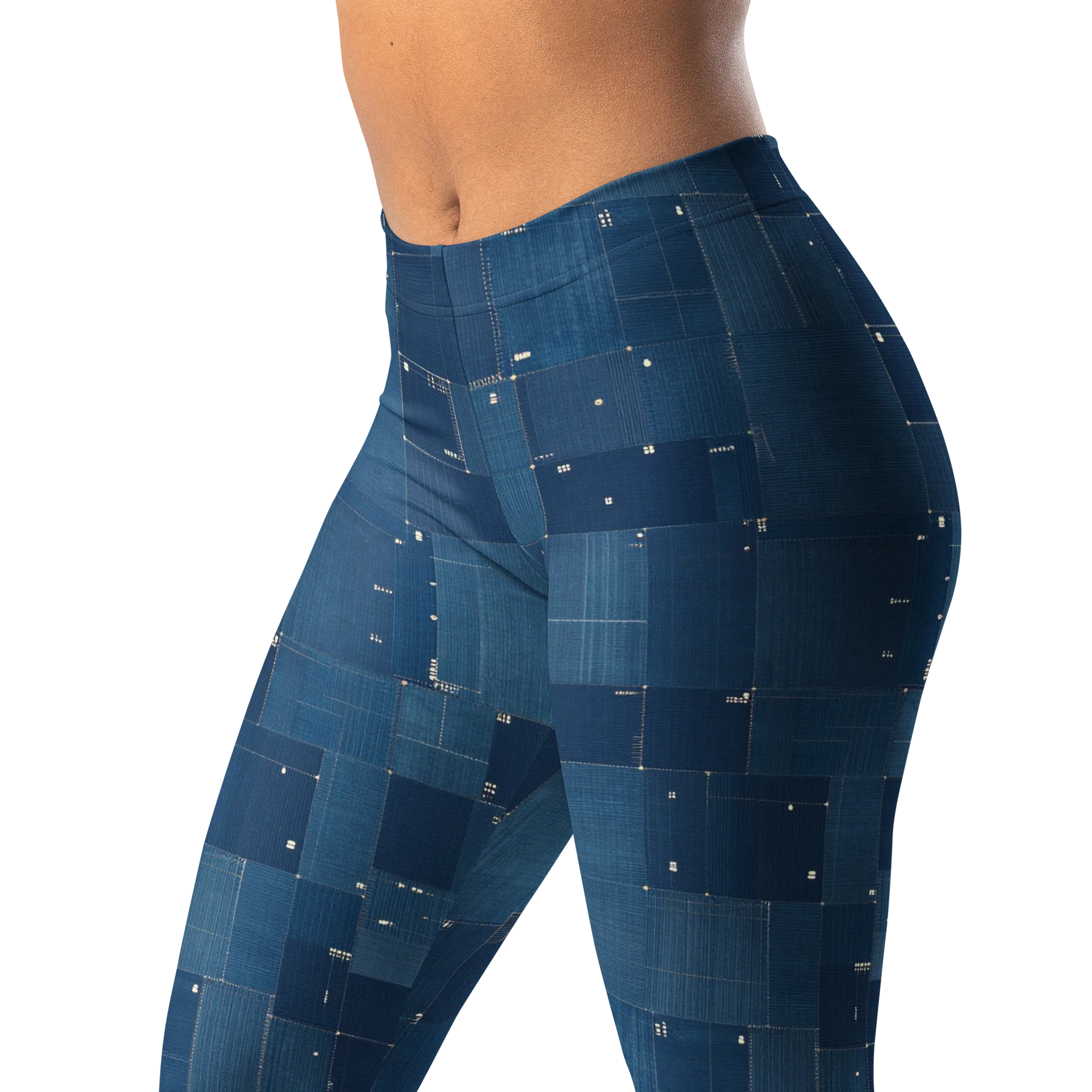 Denim Mosaic on Leggings — Left Front