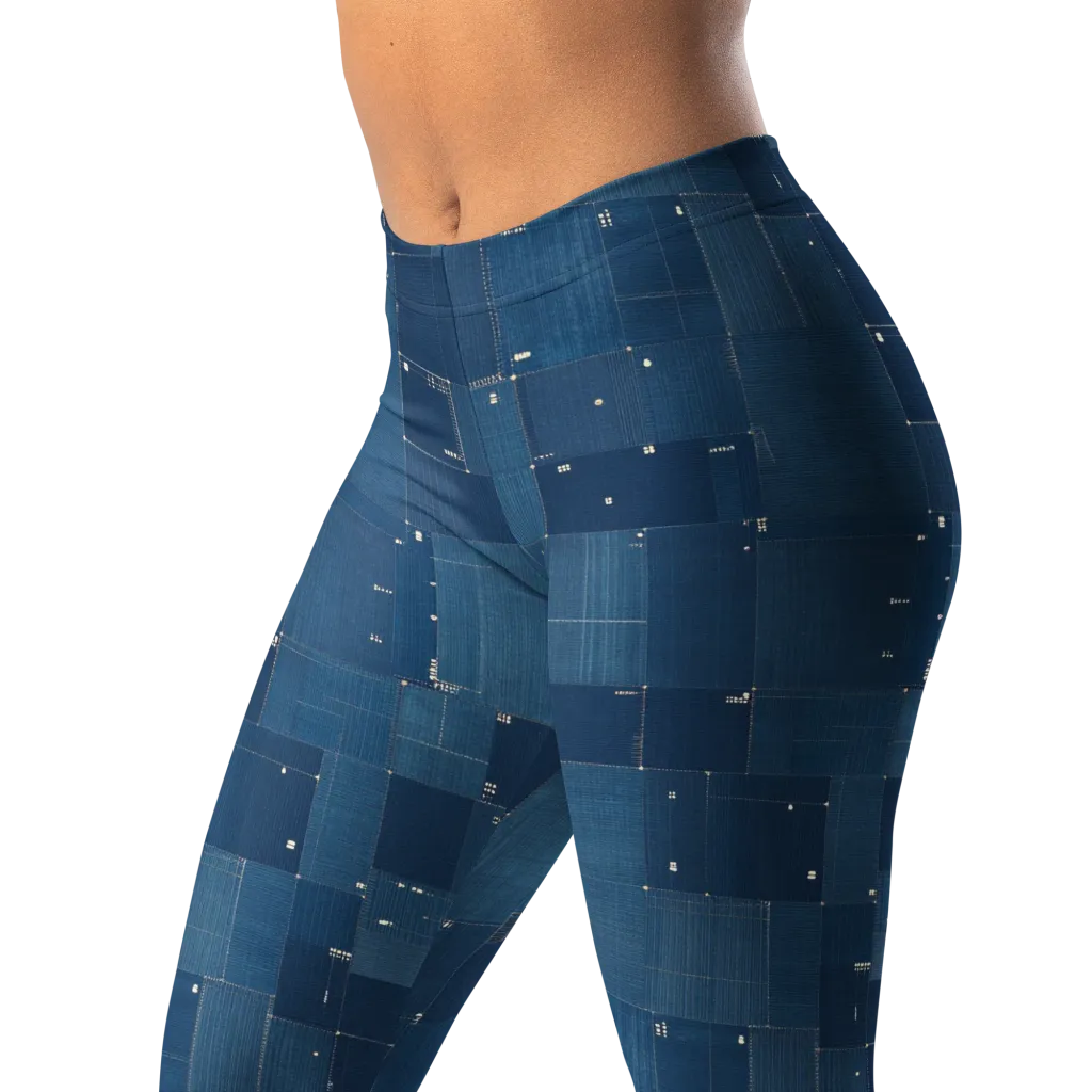 Denim Mosaic on Leggings — Left Front