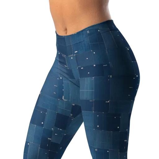 Denim Mosaic on a Leggings