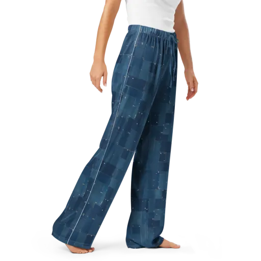 Denim Mosaic on a Women's Pajama Pants