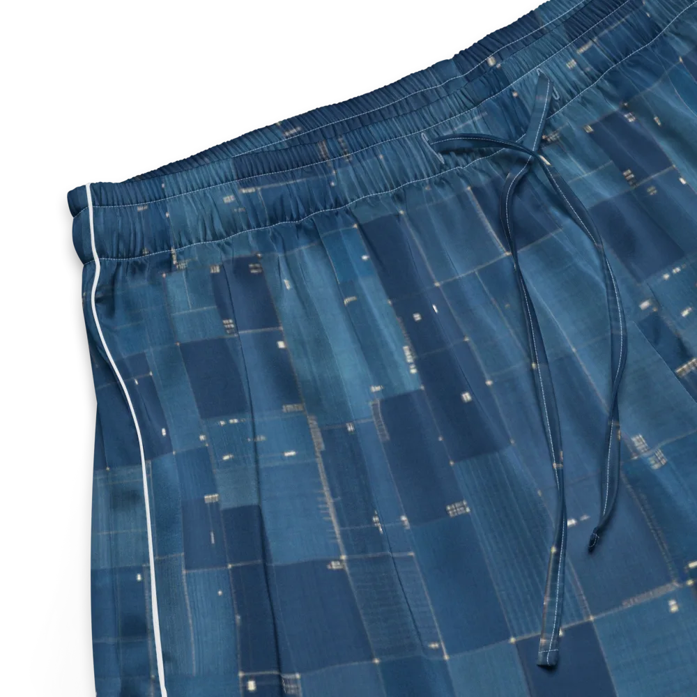 Denim Mosaic on Women's Pajama Shorts — Product details