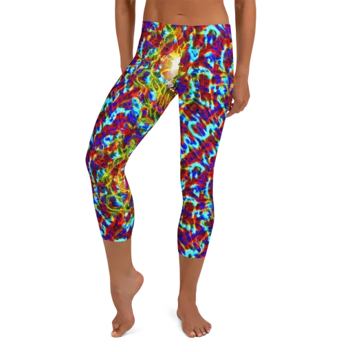 Electric Tempest on a Capri Leggings