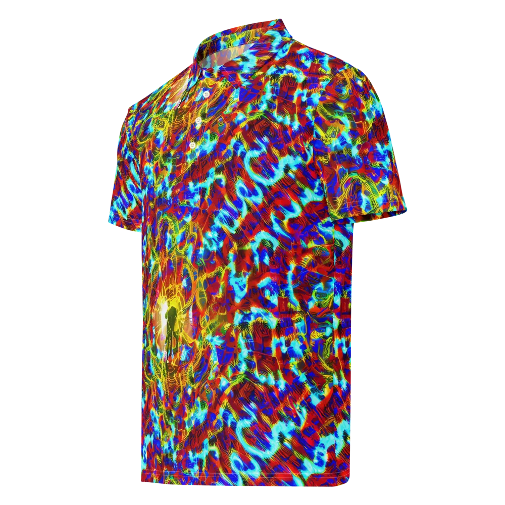 Electric Tempest on Men's Slim Fit Polo Shirt — Left Front