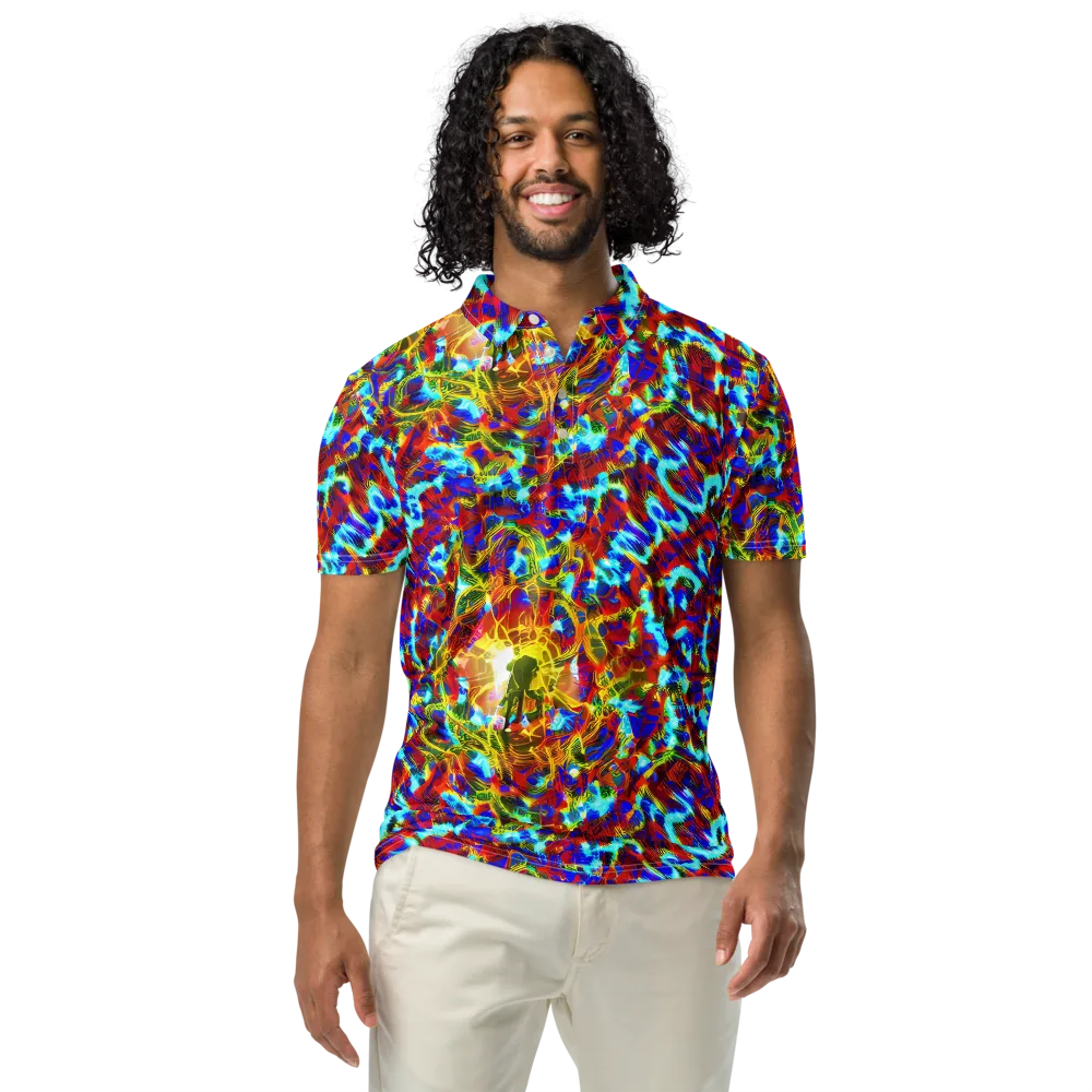 Electric Tempest on Men's Slim Fit Polo Shirt — Front