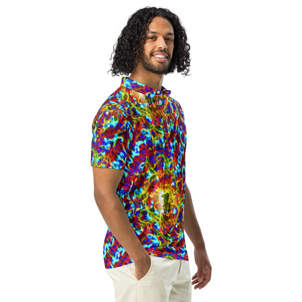 Electric Tempest on Men's Slim Fit Polo Shirt — Right Front