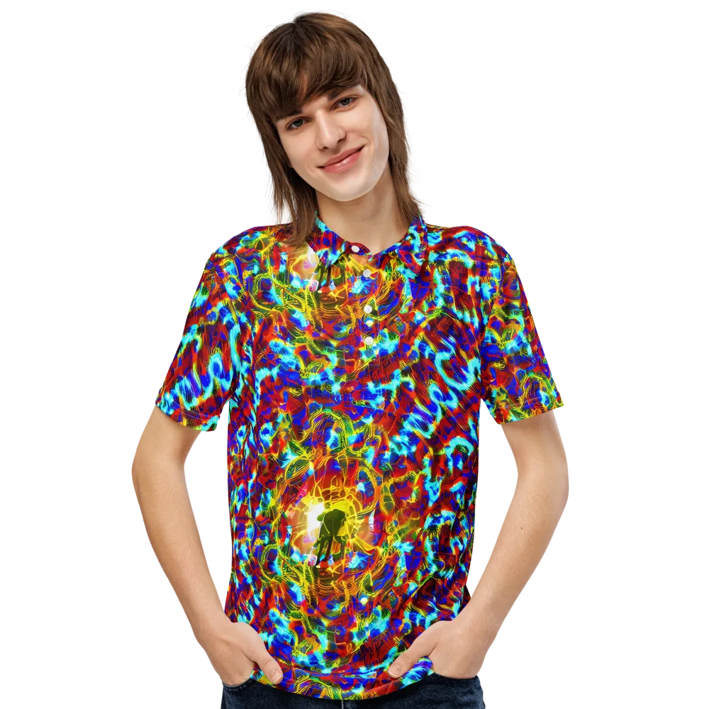 Electric Tempest on Men's Slim Fit Polo Shirt — Front