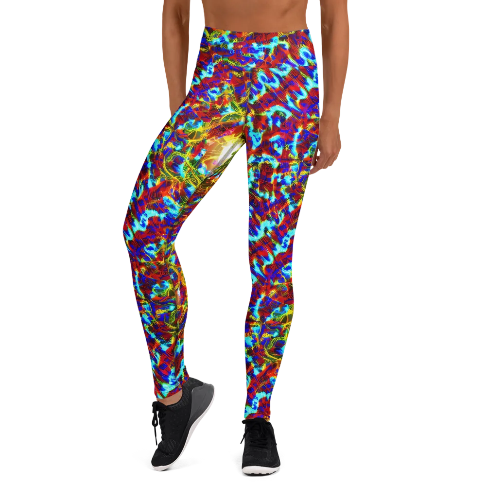 Electric Tempest on Yoga Leggings — Front