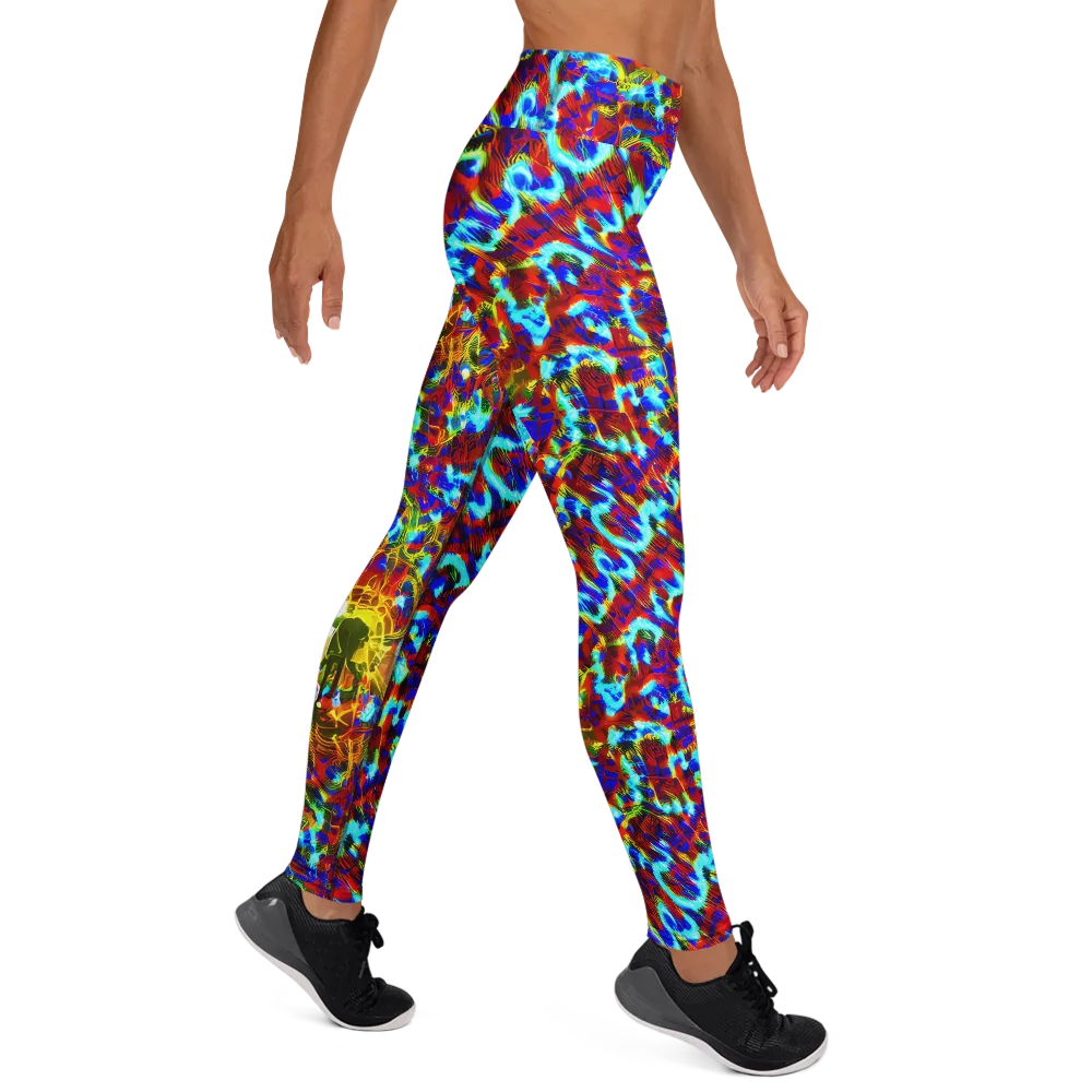 Electric Tempest on Yoga Leggings — Right