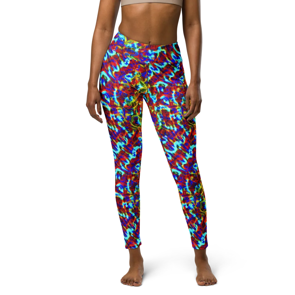 Electric Tempest on Yoga Leggings — Front