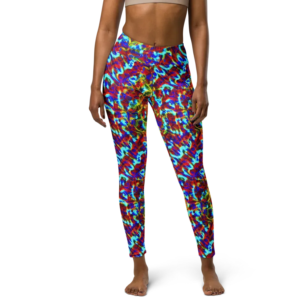 Electric Tempest on Yoga Leggings — Front