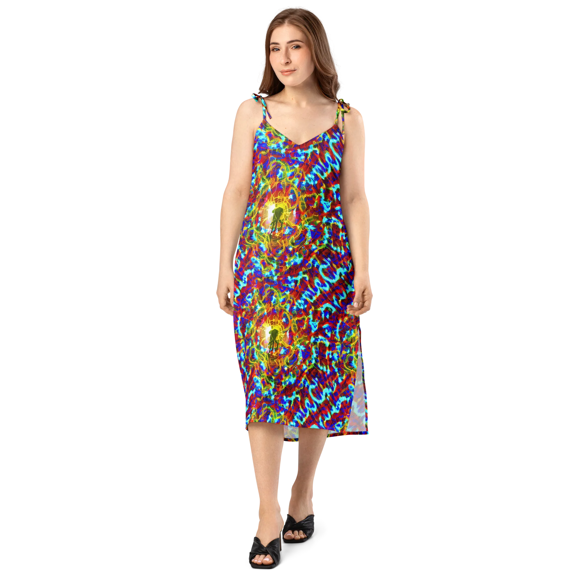 Electric Tempest on Slip Dress — Front