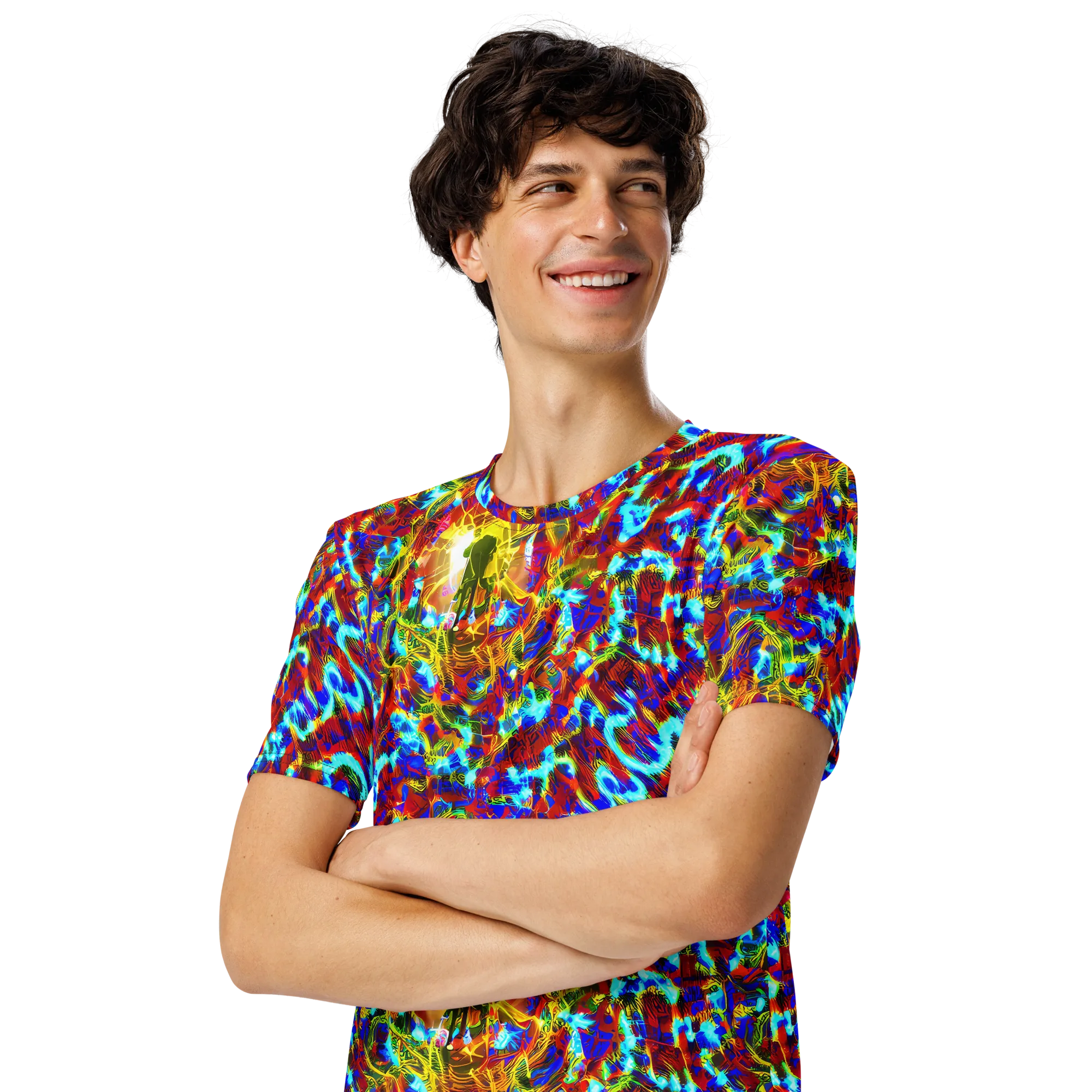 Electric Tempest on Men's Crew Neck T-Shirt — Left Front