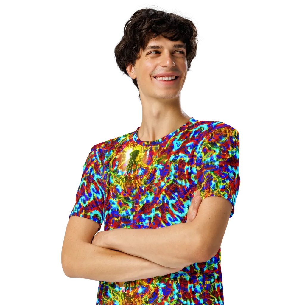 Electric Tempest on Men's Crew Neck T-Shirt — Left Front