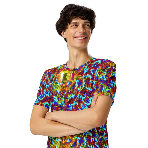 Electric Tempest on a Men's Crew Neck T-Shirt