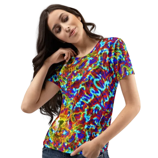 Electric Tempest on a Women's Crew Neck T-Shirt