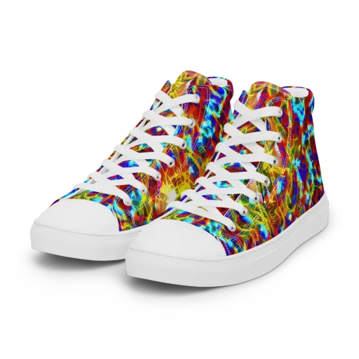 Electric Tempest on a Women's High Top Canvas Shoes